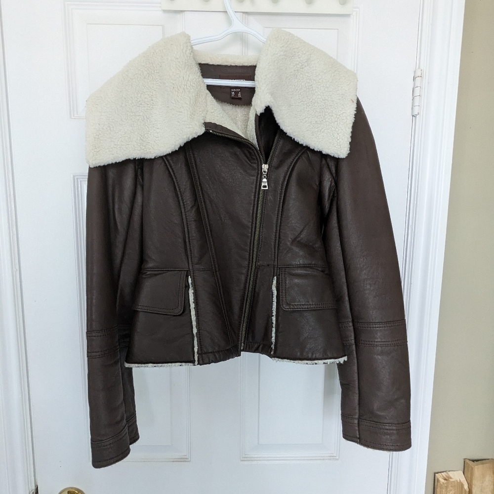 Danier Leather Shearling Aviator Jacket